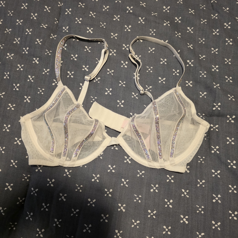 Victoria's Secret Sequin Mesh Bra